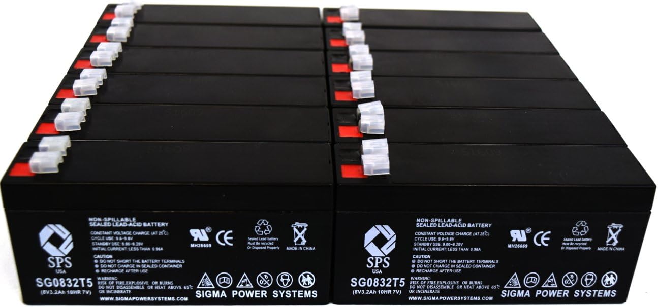 SPSBrand 8V 3.2 Ah Replacement Battery for Digitron Scales DW200 Electronic Scale (12 Pack)