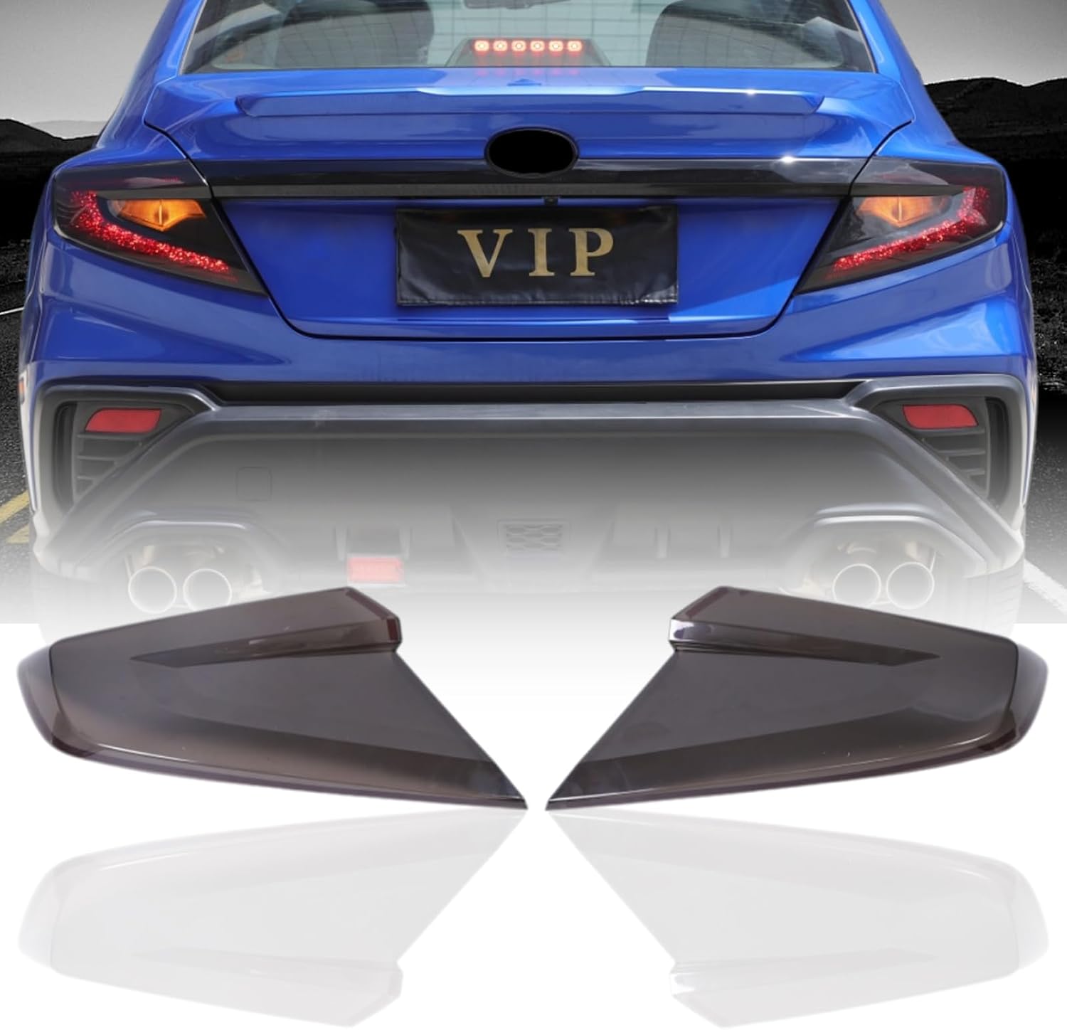 CHEAYAR Car Tail Lights Cover Compatible with Subaru WRX 2022 2023, Car Rear Lamp Smoked Tinted Tail Light Cover, Tail Light Lamp Cover Guard Trim Frame Bezels Accessories