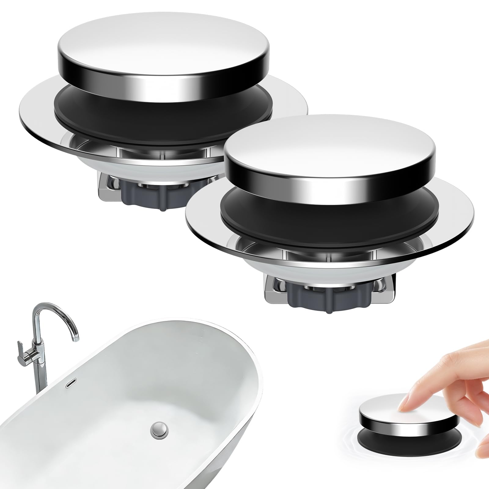 Hibbent 3 in 1 Bathtub Drain Stopper