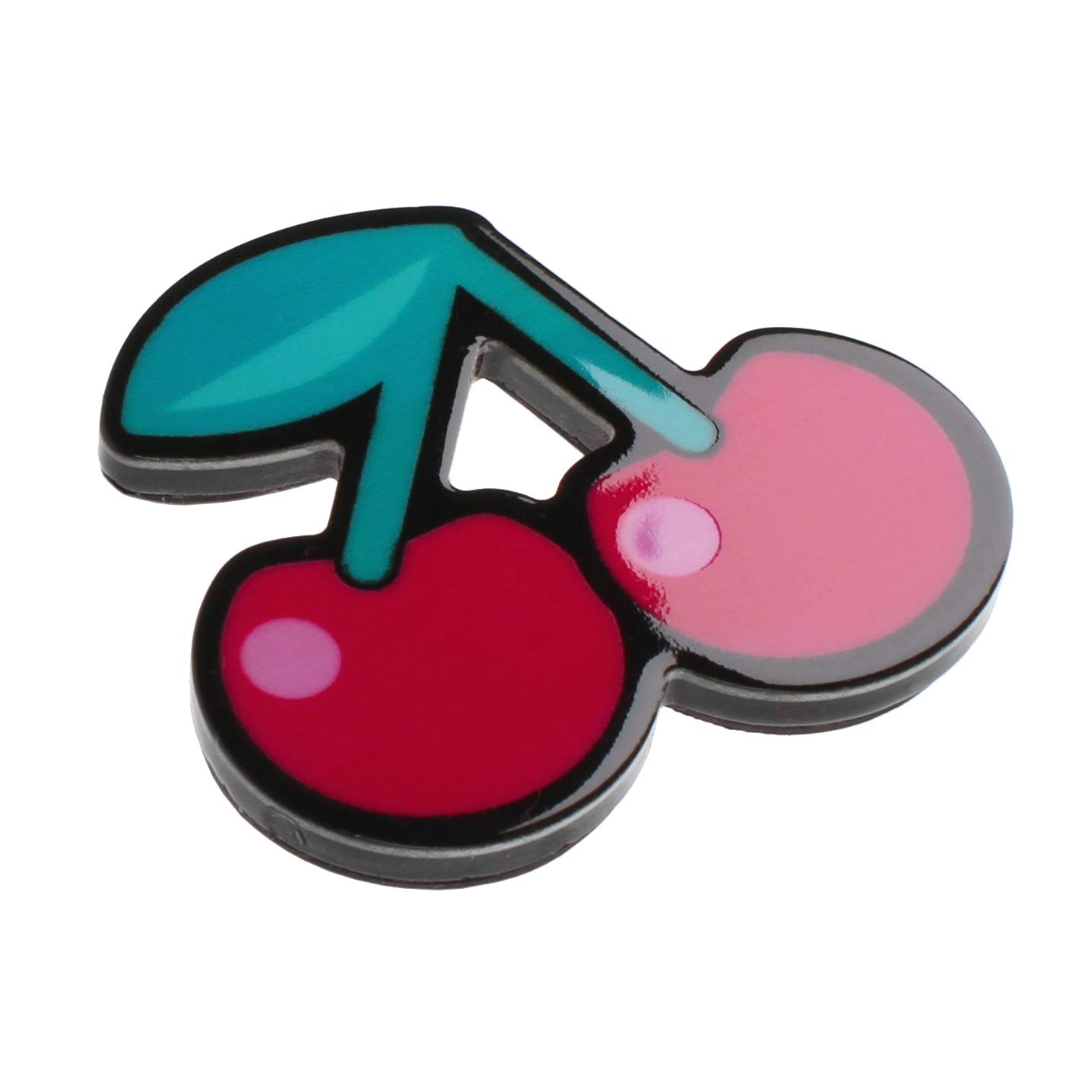 Pair of Red Cherries Fruit Shiny Novelty Magnet