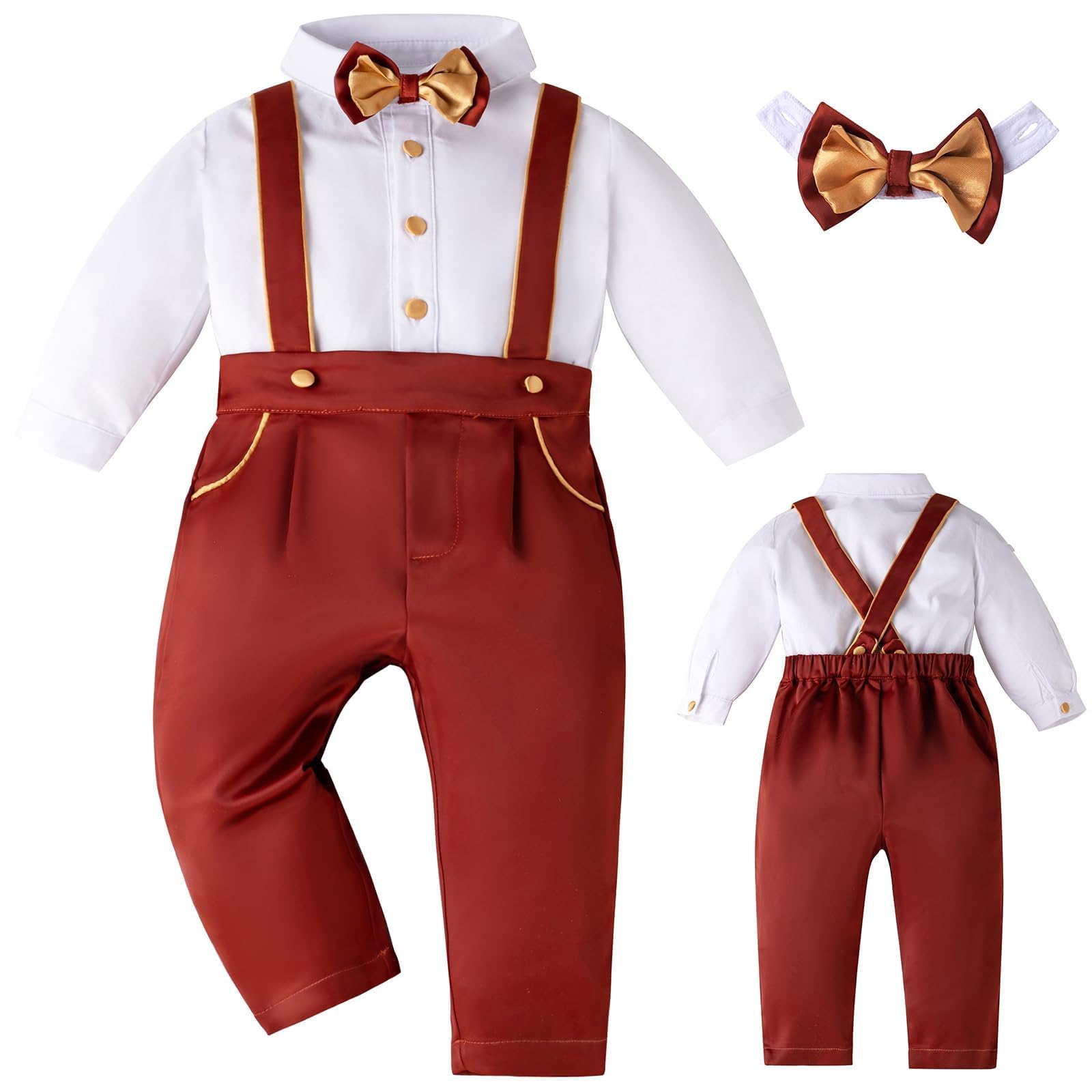 Booulfi Baptism Christening Outfits for Baby Boy Outfits,NB- 5t Boy Clothes