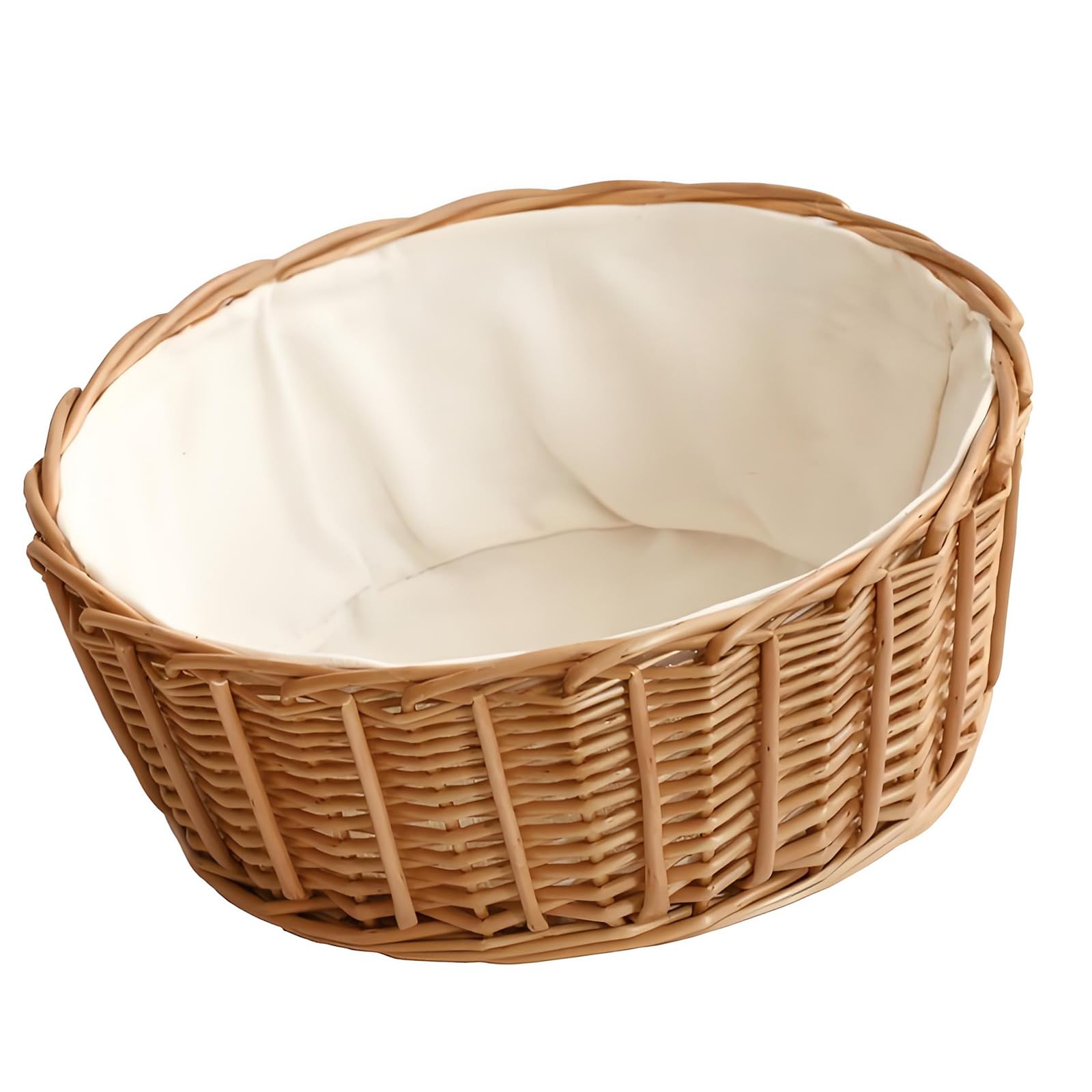 Mekalero Handwoven Willow Basket Multipurpose Decorative Holder Portable Organiser with Ample Space for Home Essential Wicker Basket