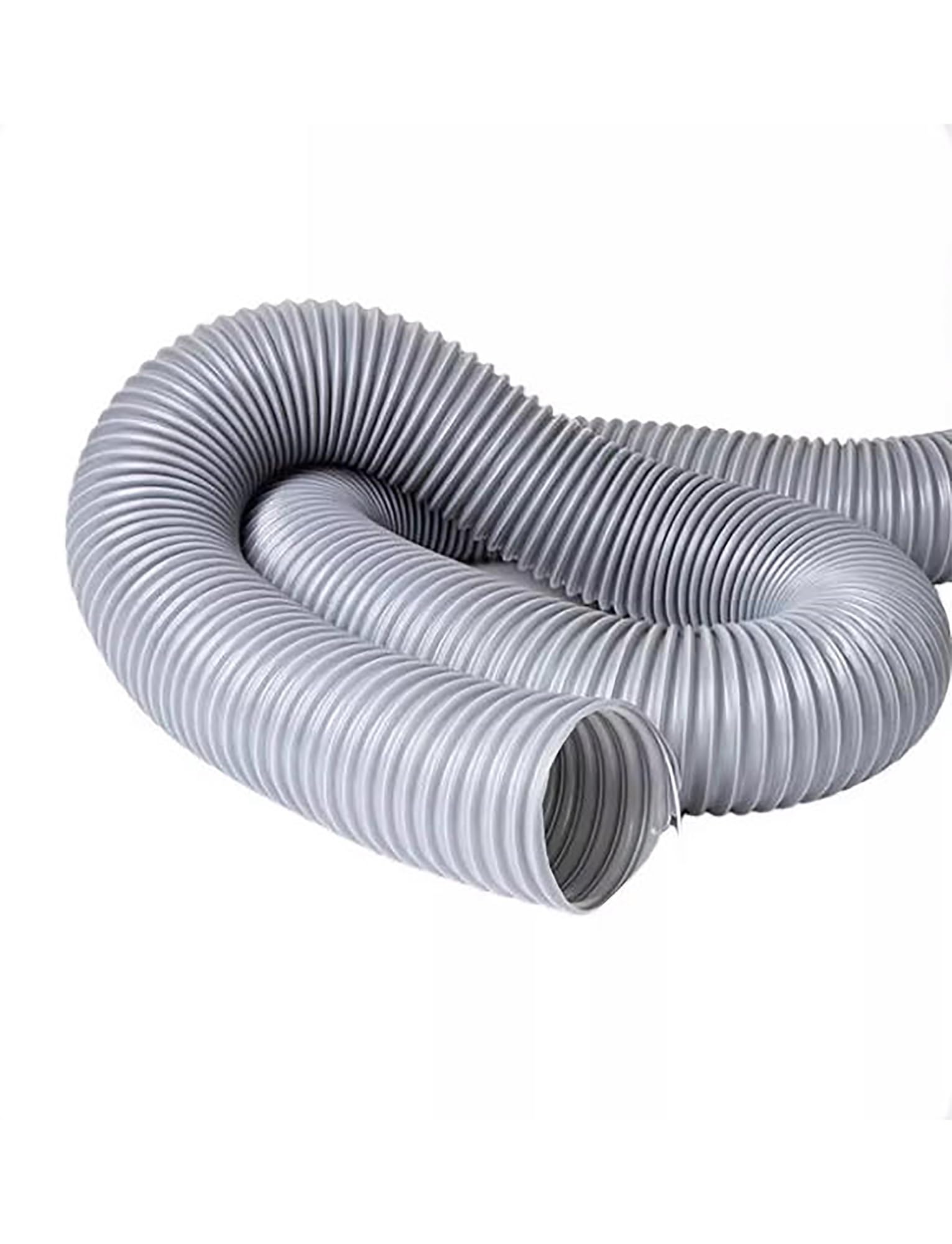 Flexibler PVC-Schlauch – drahtverstärkter Industrie-Vakuum-/Staub-Absaugschlauch, gewellter Kunststoff-Lüftungskanal for Rauch/Späne(300mm/11.8")