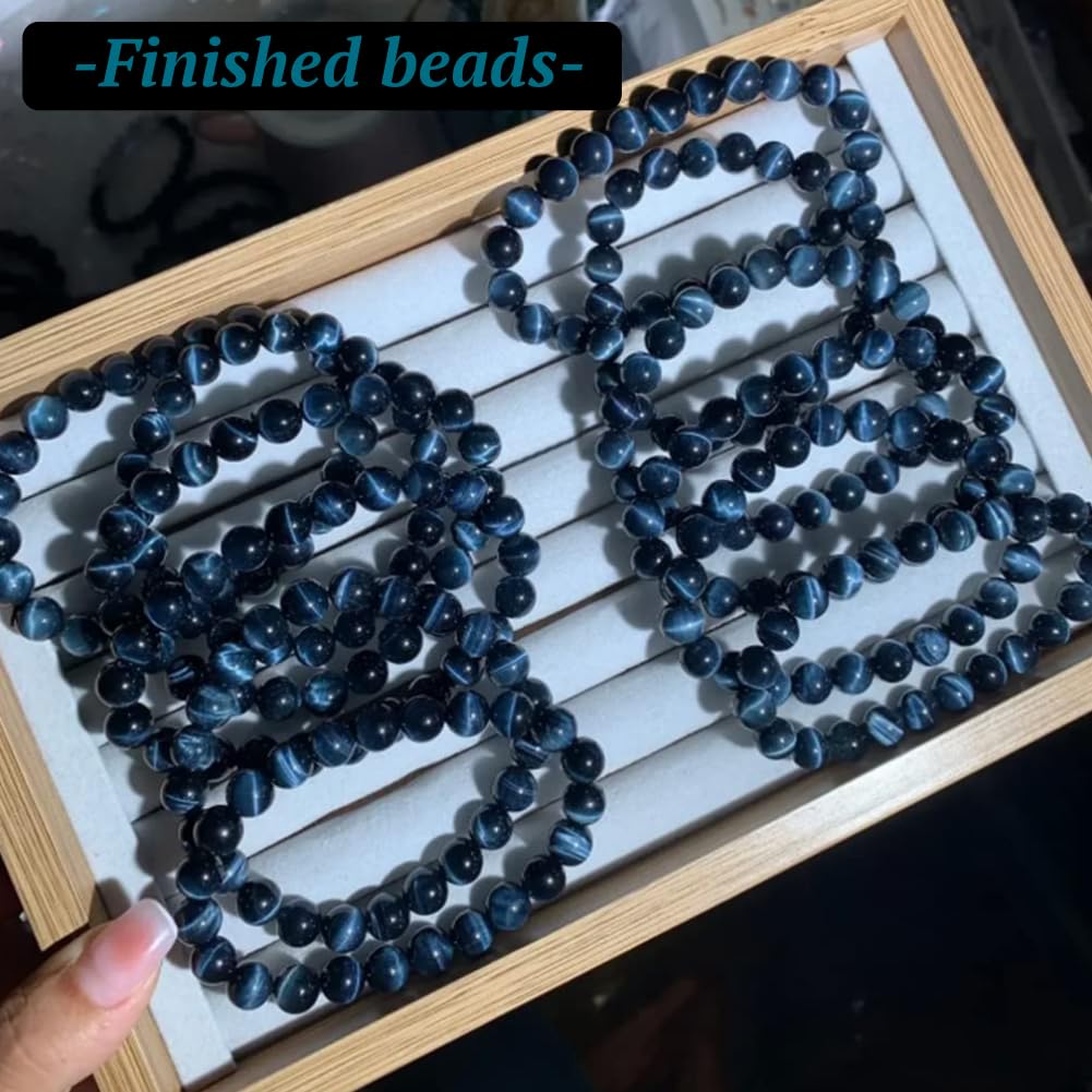 Tissting Blue Tiger Eye Beads - Image 3