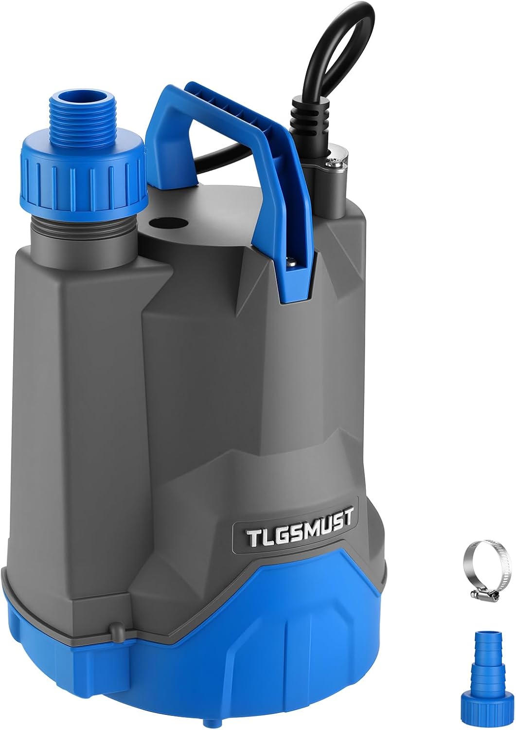 Submersible Water Pump, 1/3 HP 2450GPH Utility Pump Thermoplastic Electric Portable Transfer Water Pump for Swimming Pool Basement Flood Garden Pond Draining, Blue