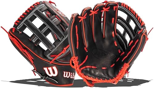 Miniatura 18 de Wilson Mookie Betts 2024 A2K - Guante de béisbol MB50GM de 12.5 pulgadas Azul rey/azul marino/rojo