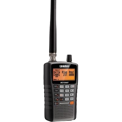 Uniden Bearcat BC125AT Handheld Scanner, 500-Alpha-Tagged Channels, Close Call Technology, PC Programable, Aviation, Marine, Railroad, NASCAR, Racing, and Non-Digital Police/Fire/Public Safety.