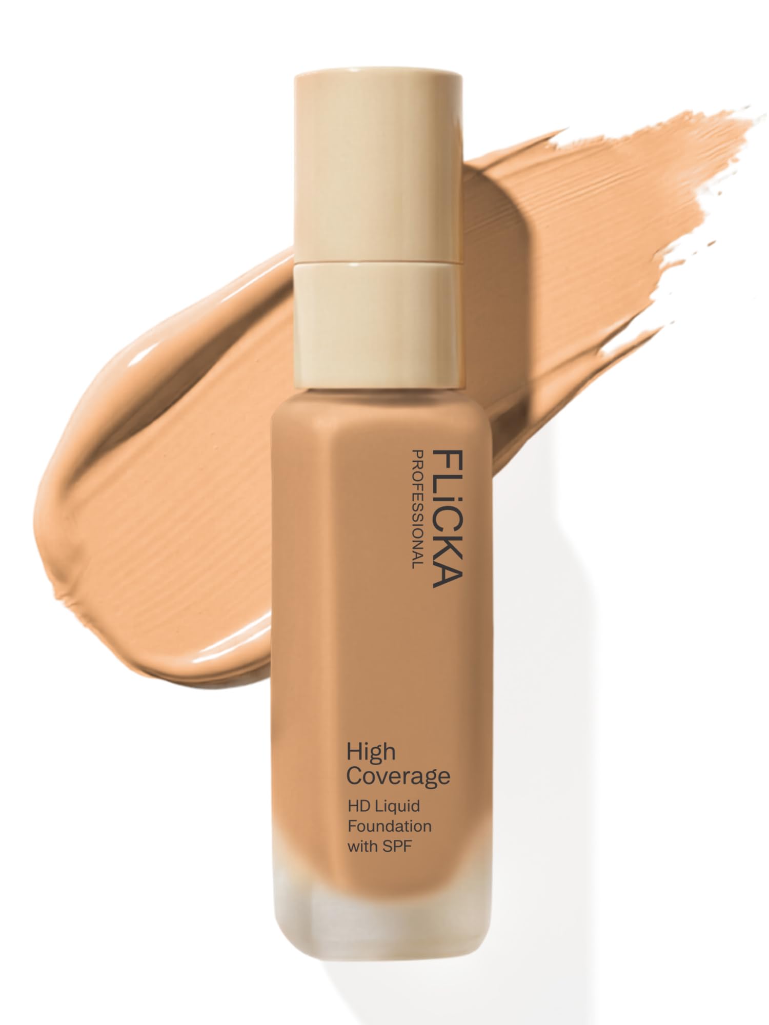FLiCKA Professional HD Liquid Foundation With SPF Long Lasting High Coverage Waterproof - Med 201-image-11