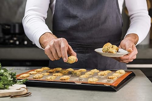 Miniatura 32 de Silpat Los moldes originales para hornear Mini-Brioche Caramelo y Naranja