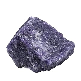 Lepidolite Raw Crystals, Large 1.25-2.0 Healing Crystals Natural Rough Stones Crystal for Tumbling, Cabbing, Fountain Rocks, Decoration, Polishing, Wire Wrapping, Wicca & Reiki