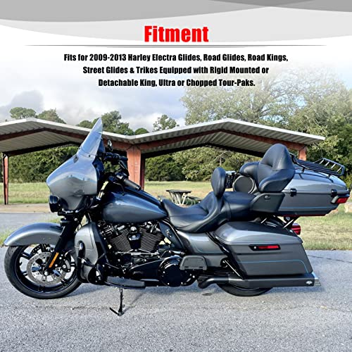 Goldfire Relocator Kit Mount Plate Rack Adjustable 1"-3" Tour Pak Pack Extend Compatible With Harley Touring Road King Electra Street Road Glide ＆ Trikes Tri Glide 2009-2013 #TOP7