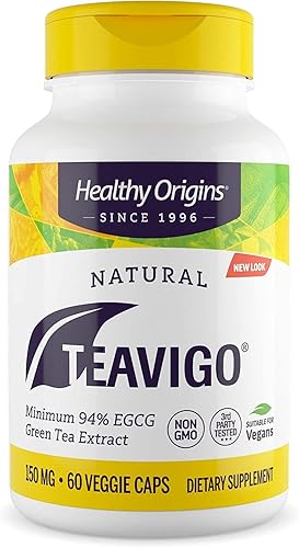 Healthy Origins teavigo 94 de huevo té verde 150 mg 60 cápsulas vegetales