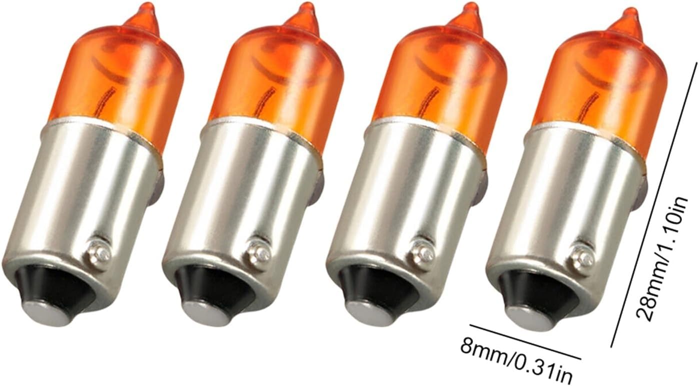 Motorcycle Indicator Bulb 12V 6W 4Pcs Motorbike Indicator Light Super Bright for Car Motorcycle