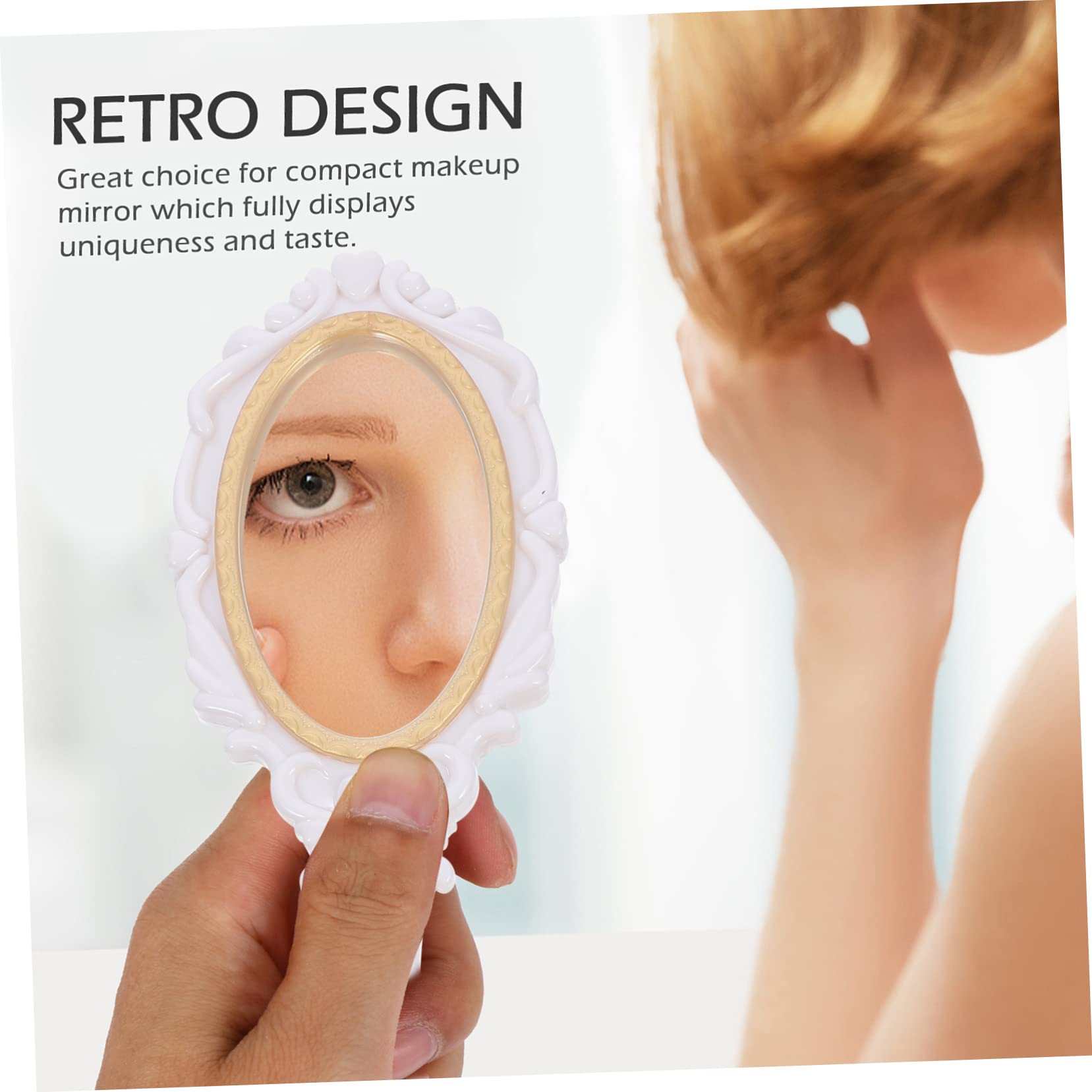 FRCOLOR 3sets Specchio e Pettine Portatile Con Combinazione Di Comb Attrezzatura Per Trucco Set Elegante Per Casa e Salone Include Pettini Anti-statici Per Tutti Tipi Di