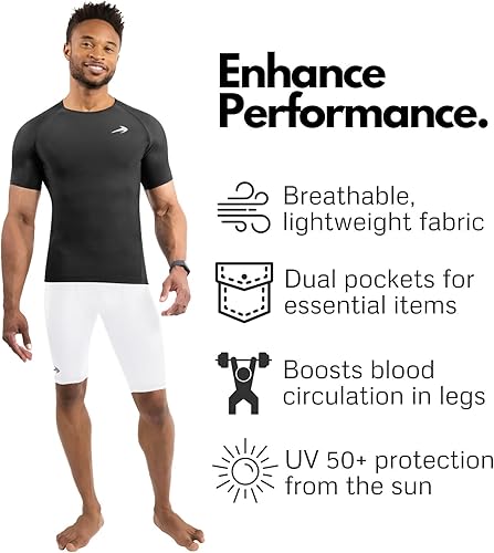 Miniatura 2 de CompressionZ Pantalones cortos de compresión para hombre, ropa interior deportiva de compresión de elastano