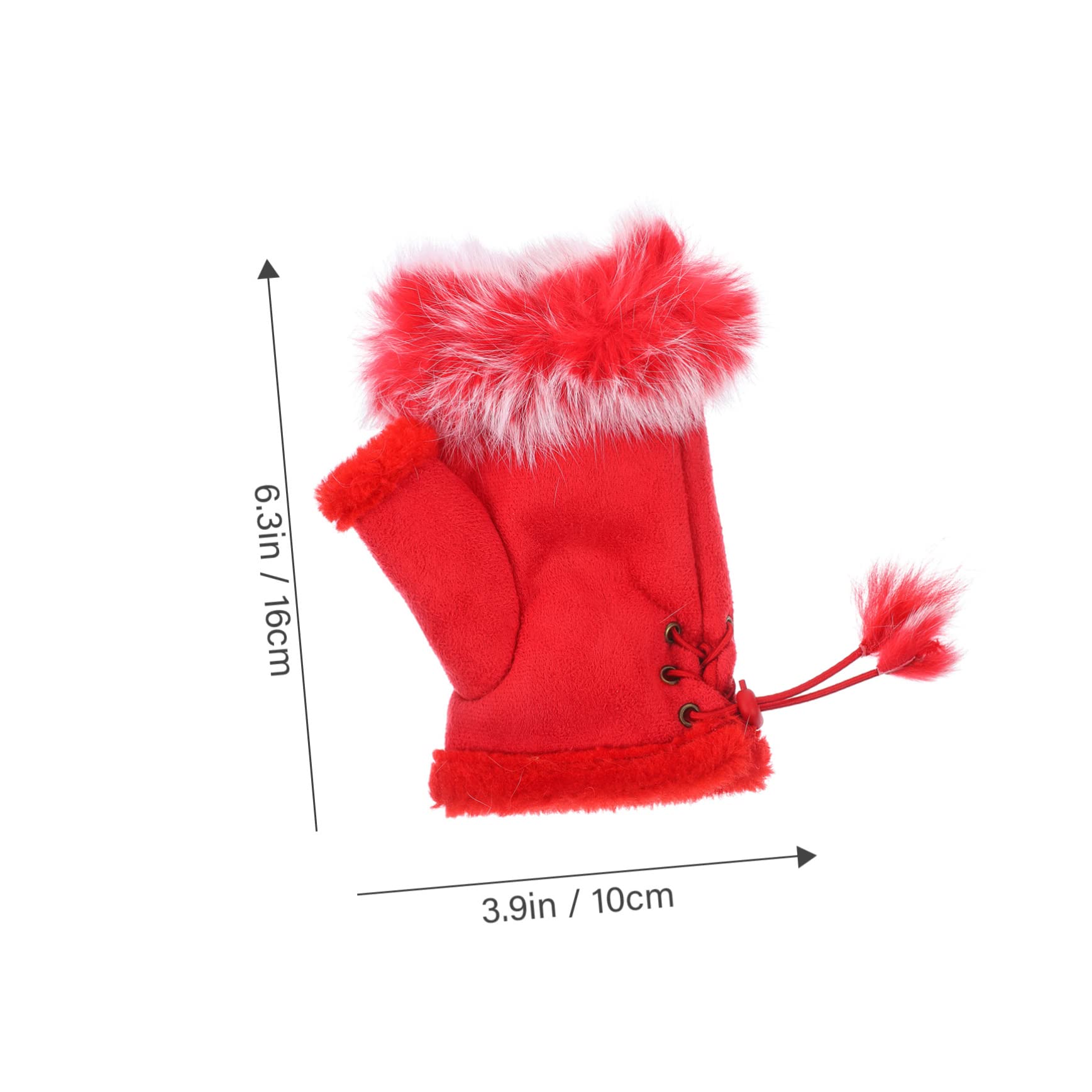 LIFKOME 1pair Fingerless Gloves for Women and Teens Mittens for Cold Weather for Outdoor Sports Driving and Touchscreen Use