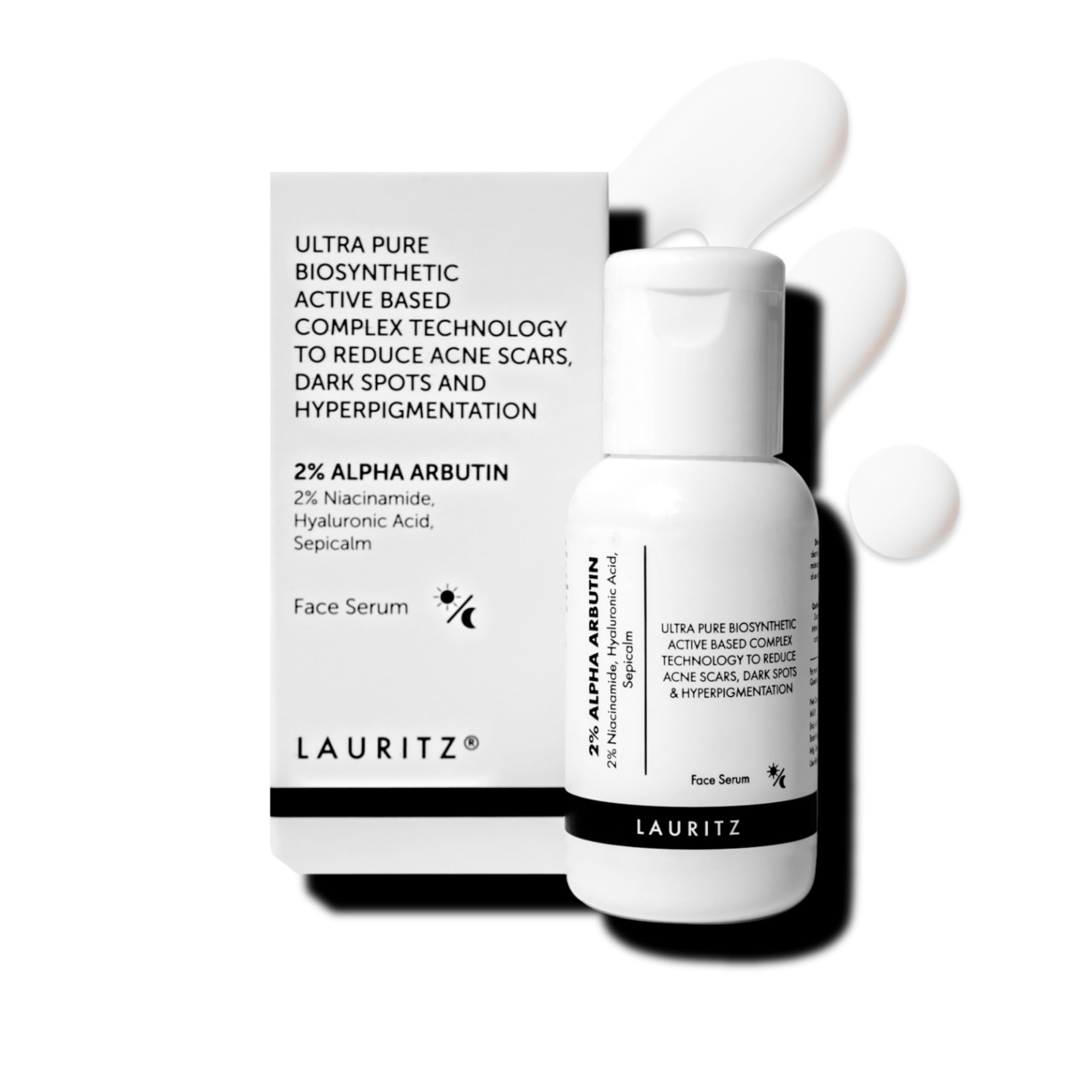 Lauritz 2% Alpha Arbutin Brightening Serum | Advanced Treatment for Hyperpigmentation, Dark Spots, Acne Marks & Melasma | Evens Skin Tone & Improves Texture | Beginner Friendly | Suitable For All Skin Types | For Women & Men | 30ml