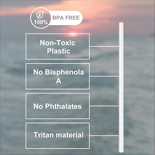 Miniatura 3 de Juego de popotes reutilizables para Yeti Rambler Jr de 12 onzas, 6 popotes Tritan y 1 cepillo de limpieza, compatible con tapas de popote YETI