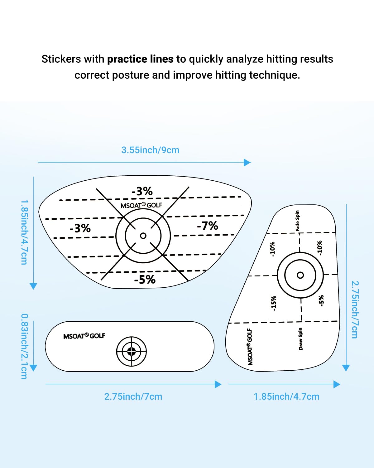 Snapklik.com : Golf Impact Tape, Self-Teaching Sweet Spot And ...