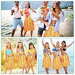 Unittype 12 pcs 24 inch hawaiian luau hula grass skirts for women girls hawaiian luau dance grass dress for halloween 11