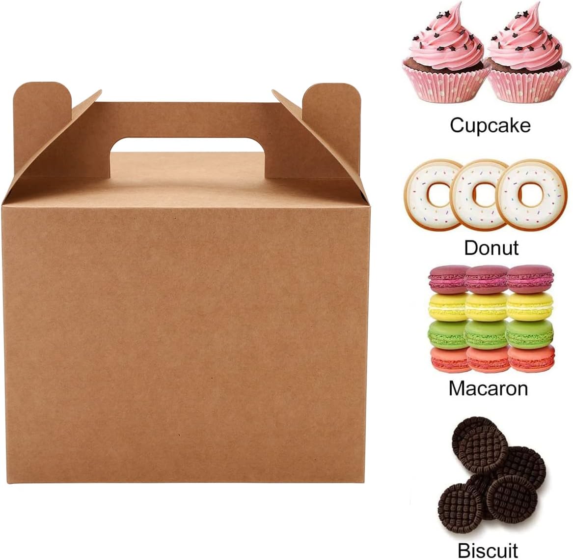 Brown Gable Boxes 12 Pack 7 x 5.5 x 5.5 Inches with Rope and Tag Party Favor Boxes for Birthday Party Wedding Treat Boxes … - Image 4