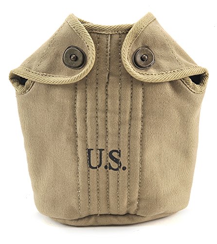 World War Supply US WW2 M1910 Canteen Cover Khaki marked JT&L 1942