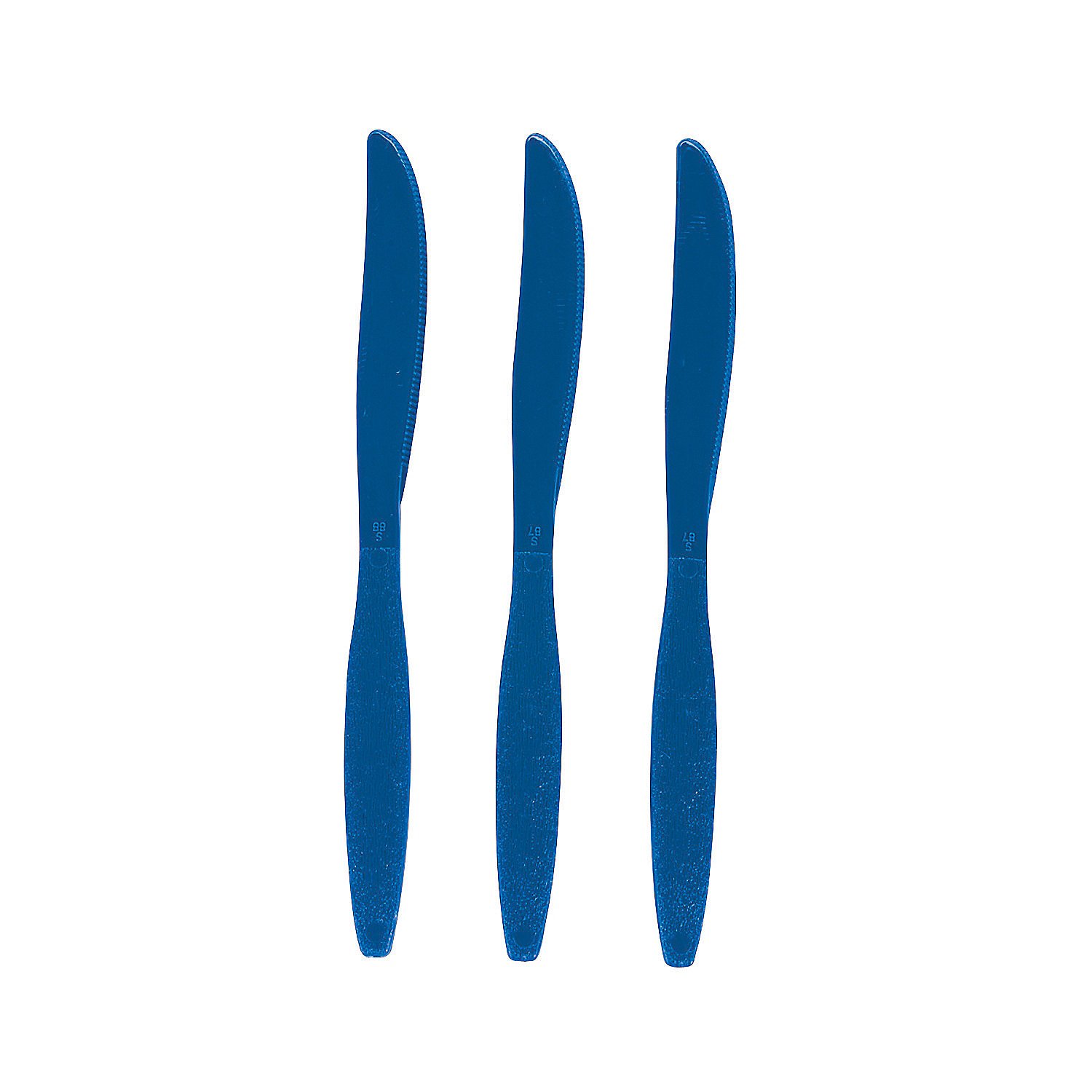 Fun Express - Royal Blue Plastic Knives (50 Pc) - Party Supplies - Solid Tableware - Cutlery - 50 Pieces