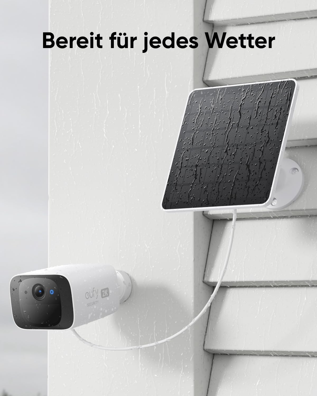 eufy Security Solarpanel 3W IP65 wetterfest für eufyCam Außenüberwachung Kamera-Aufladung