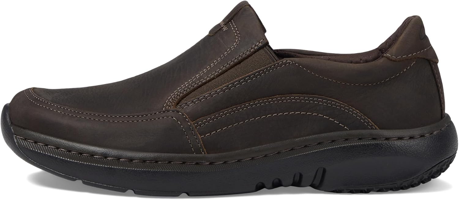 Clarks Men's Clarkspro Step Loafer, Dark Brown Tumbled Leather, 12