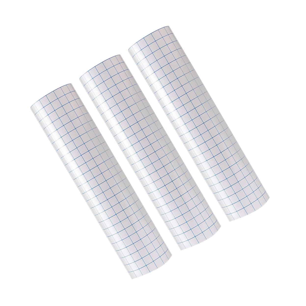 DOITOOL 3pcs Vinyl Self-Adhesive Transfer Tape PVC Positioning Film Removable Vinyl Easy Transfer to Smooth Surfaces No Waste DIY Projects