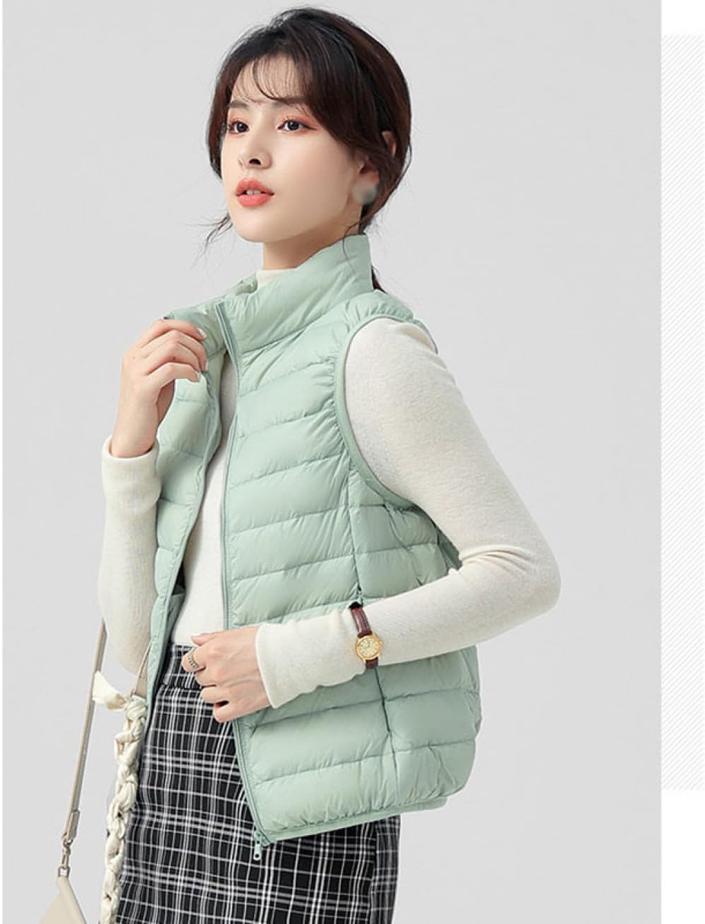[lsjdln] ダウンジャケット レディース ベスト ダウンコート ウルトラライトダウン 軽量 防寒 秋 冬 ファッション女性 ア