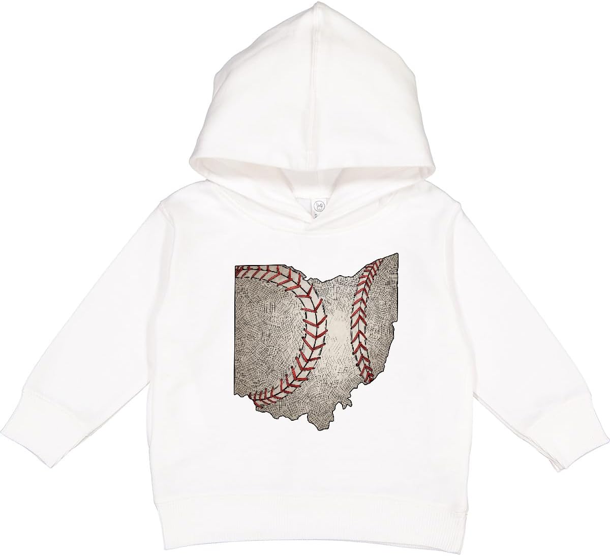 inktastic Ohio Baseball Vintage Illustration Toddler Hoodie