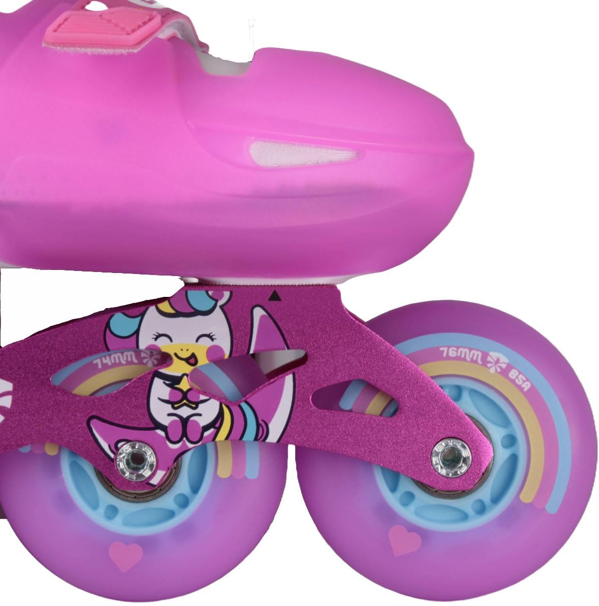 Flying Eagle L6 Lumos Jr. Kids Skates - Light Up Roller Skate, Adjustable Kids Inline Skates for Girls and Boys, LED Wheels Skate for Children's Inline Skating Shoes
