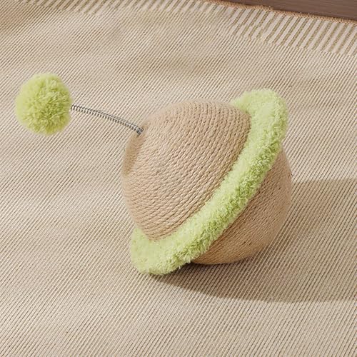 Sisal cat scratch ball de qualité supérieure avec support en bois massif - 4