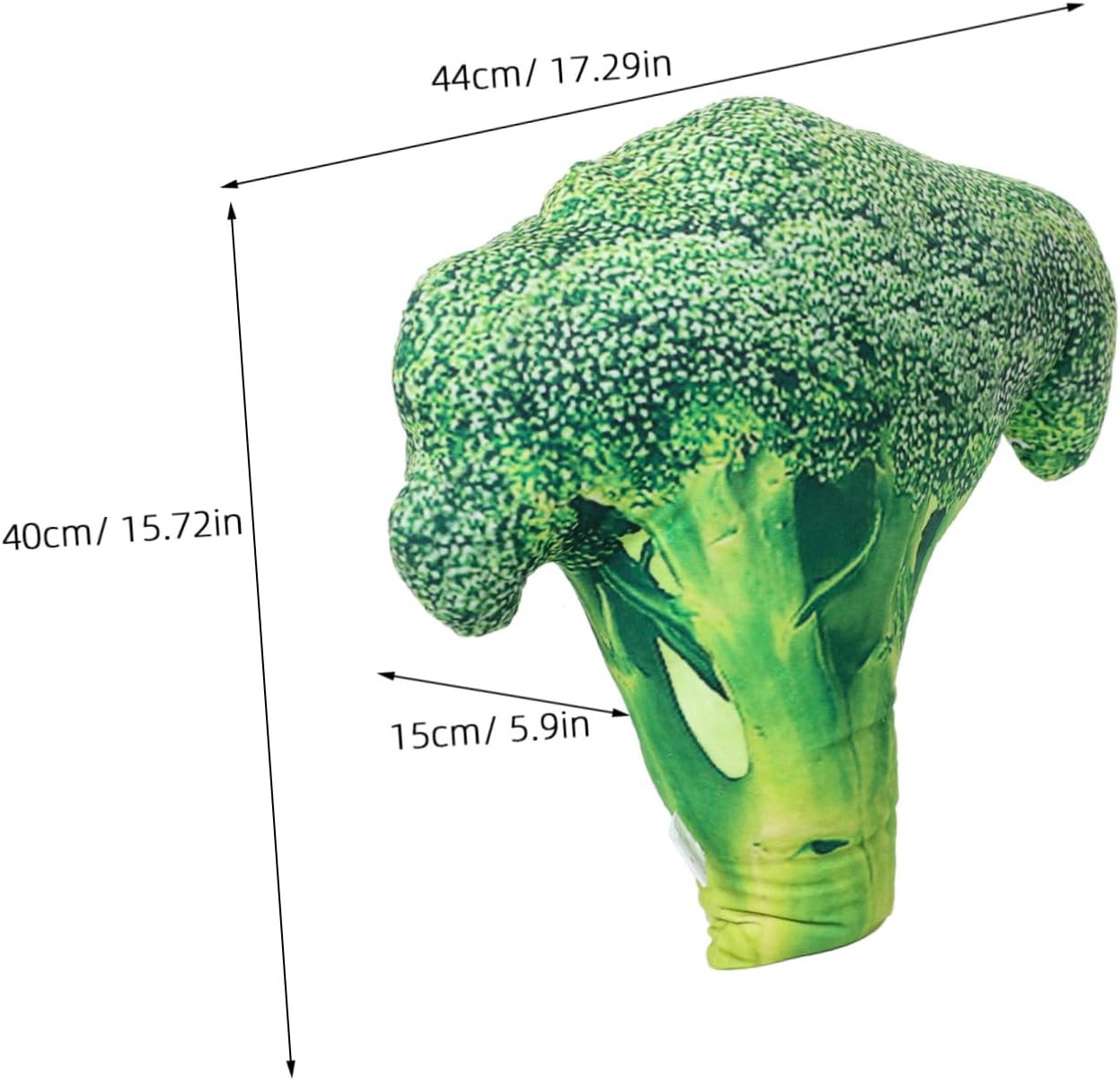 Unique Vegetable Broccoli Pillow for Home Decor Soft Plush Cushion Cover for Sofa Bed Boys and Girls