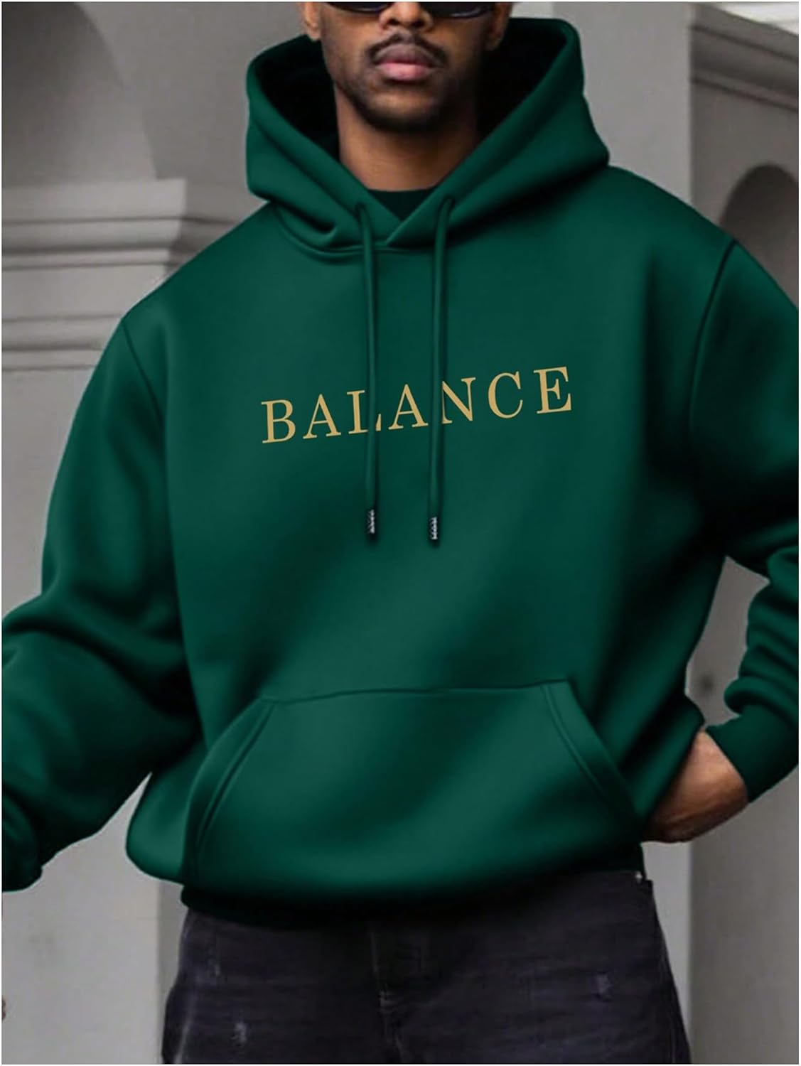 SOLY HUX Men's Hoodies Letter Graphic Hooded Sweatshirts Vintage Streetwear with Pocket