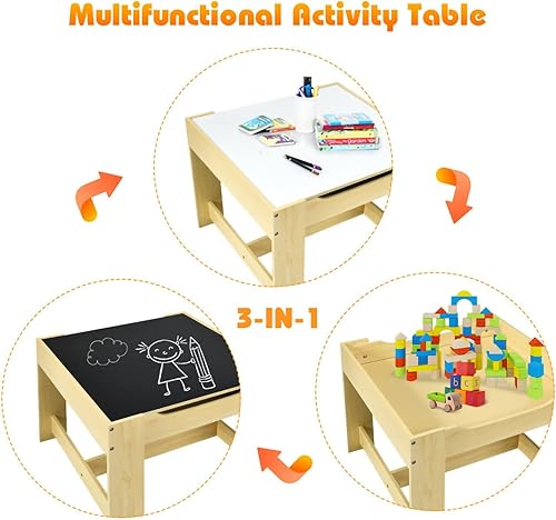 Miniatura 3 de Juego de mesa y silla mesa de aprendizaje escolar con cajas de almacenamiento dibujo de pizarra blanca estación de trabajo de computadora de
