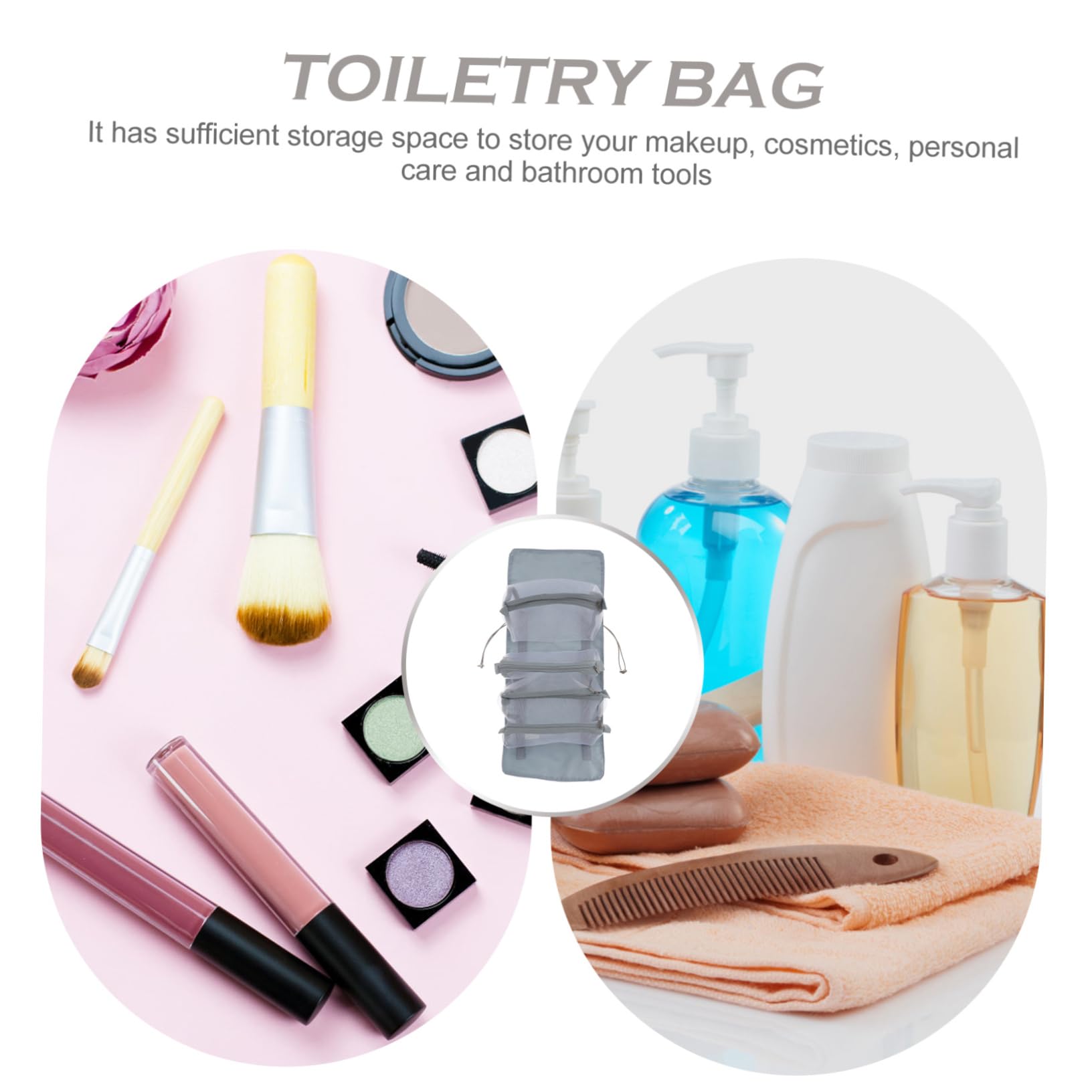 Didiseaon 2piezas Bolsa De Maquillaje Portátil y Desmontable para Organizador De Cosméticos y Práctico para El Gimnasio Camping