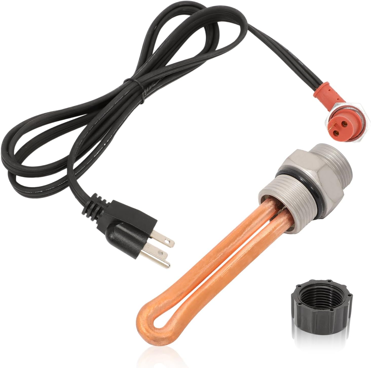 F7TZ-6A051-AA Engine Block Heater Assembly Compatible with 1995-2003 Ford F-250 F-350 V8-7.3L Engines Block Heating Unit 3C3Z6A051AA