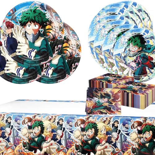 My Hero AcademiaTheme Vaisselle de fête pour enfants, décoration d'anniversaire, décoration d'anniversaire