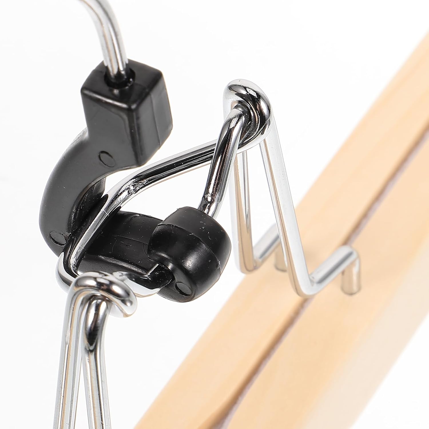 Pants and Skirt Hangers 3 Pcs with Clips Natural Solid Wood