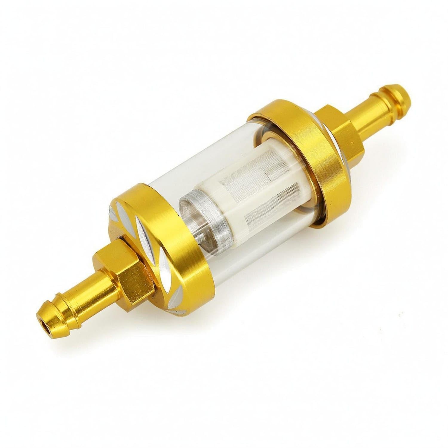 Metal End Caps Motorcycle Fuel Filter Gold Compact | Construction Visibility Installation Metal Compact Gold-image-30