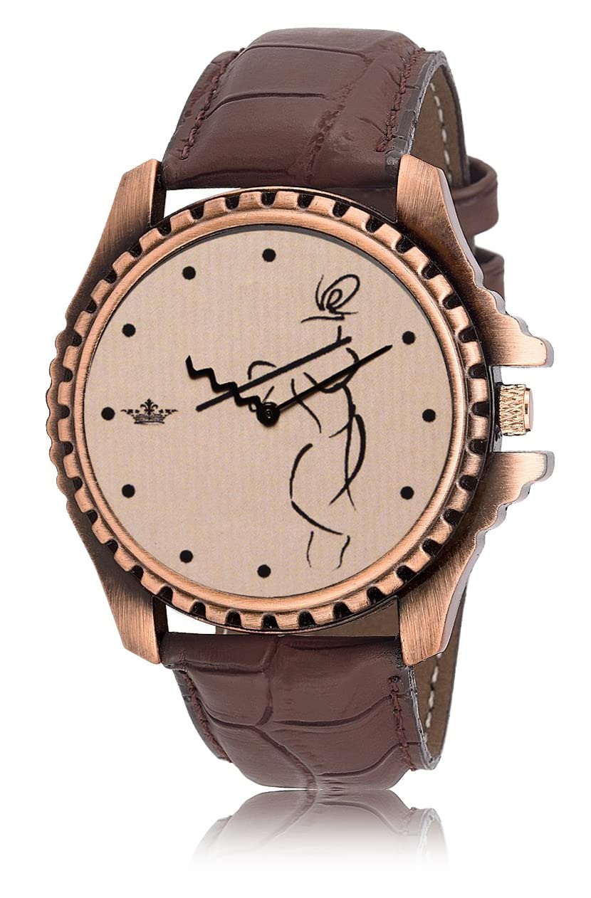 LOREM Analogue Krishna Look Beige Dial Watch for Mens & Boys LR65 (B09K5P2SR6) Amazon Price History, Amazon Price Tracker