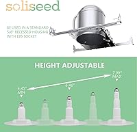Vista 6 de Soliseed - Paquete de 4 unidades de iluminación LED empotrable de 5/6 pulgadas 5CCT, luz de techo regulable, color seleccionable