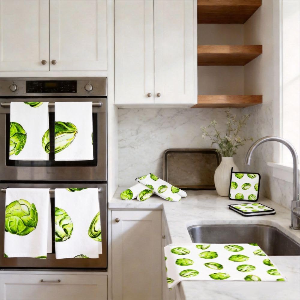 9PCS Fresh Brussels Sprouts2 Cucina Decor e Accessori Set
