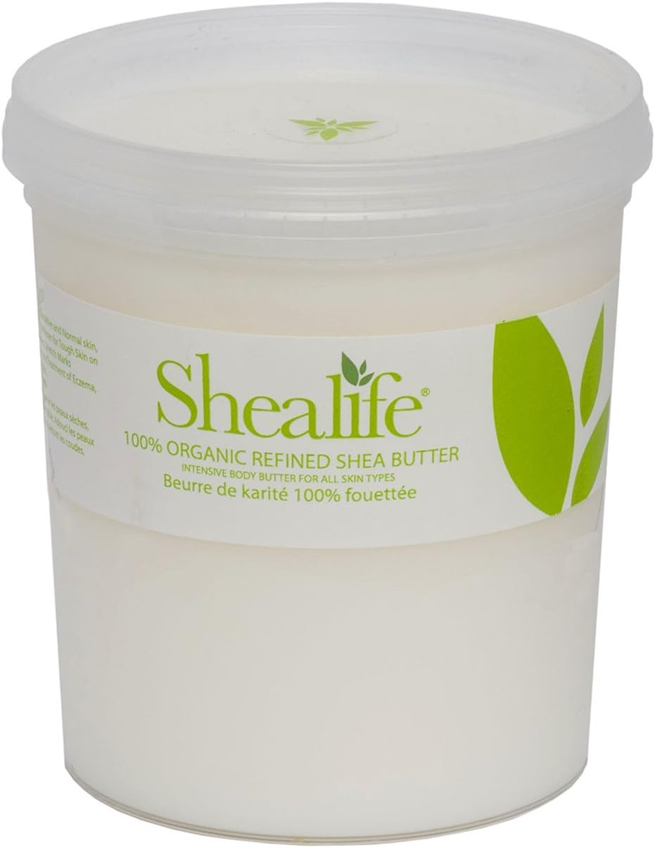 1 Kg Organic Refined Shea Butter for Conditioning Sensitive and Dry Skin Baby Skin Salve Treatment of Eczema Psoriasis and Damaged Skin Supplied Direct by Shea Life Skincare 1 Kg