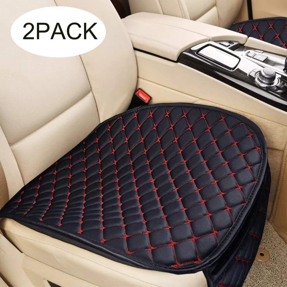 Seametal Car Seat Covers Cushion Auto (Red, 1 Pair Set)
