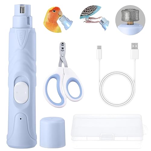 Bird Nail Grinder,Bird Beak Grinder,Silenced Bird Nail File with LED
