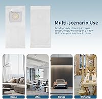 Vista 6 de 10 pack Style 7 Vacuum Cleaner Bags Replacement for Bissell PowerForce Upright Vacuums 1739 3522 3525 3545 3550 3554 6592 Series, Replace Part #