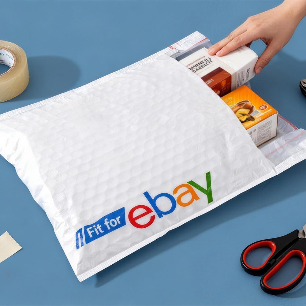 GRAND ORANGE 100Pcs 6” x 9” Bubble Mailer Padded Envelopes White, Shipping Bags, Self-Seal Waterproof Small Bubble Mailers for Shipping and Packaging Envelopes
